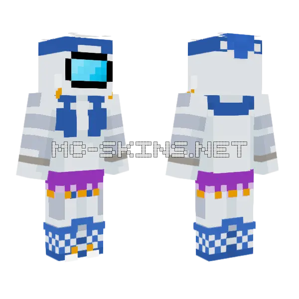 Among Us Ballora Minecraft skin, front and back