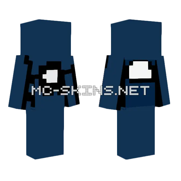 Among Us Blue Suit, front and back