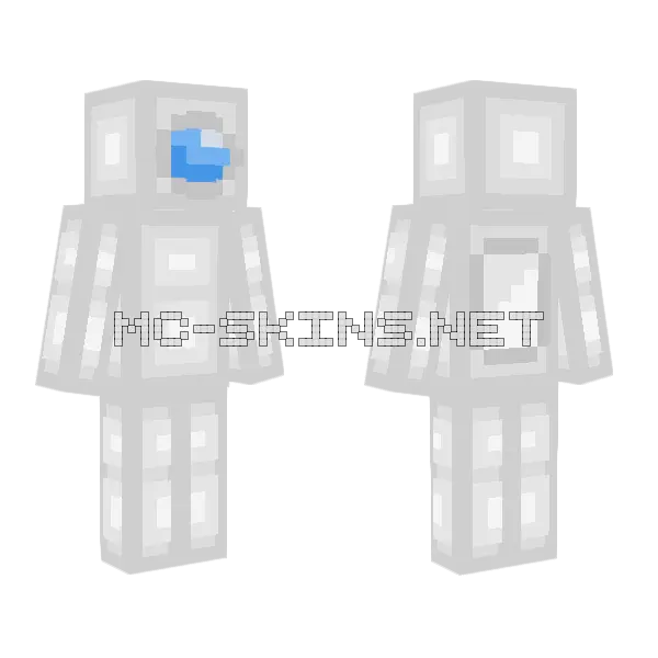Among Us White Minecraft skin, front and back