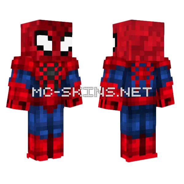 Amrdapak Spider-Man Minecraft skin, front and back