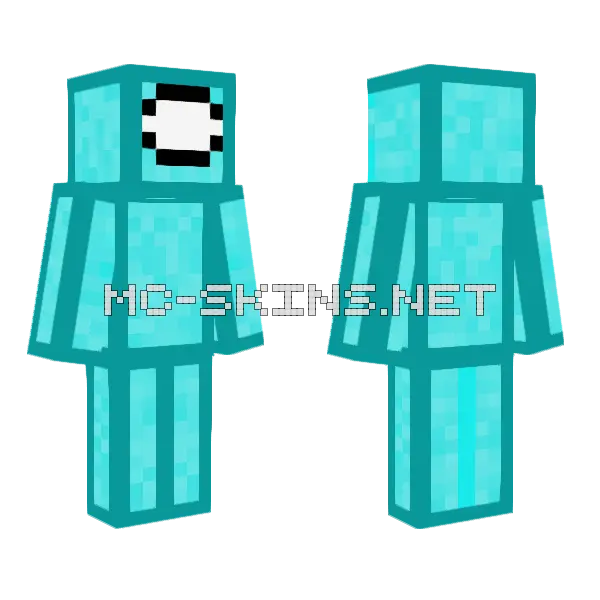 Amung Us Blue Minecraft skin, front and back