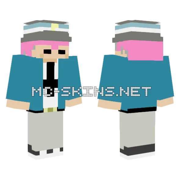 An Wisher Minecraft skin, front and back