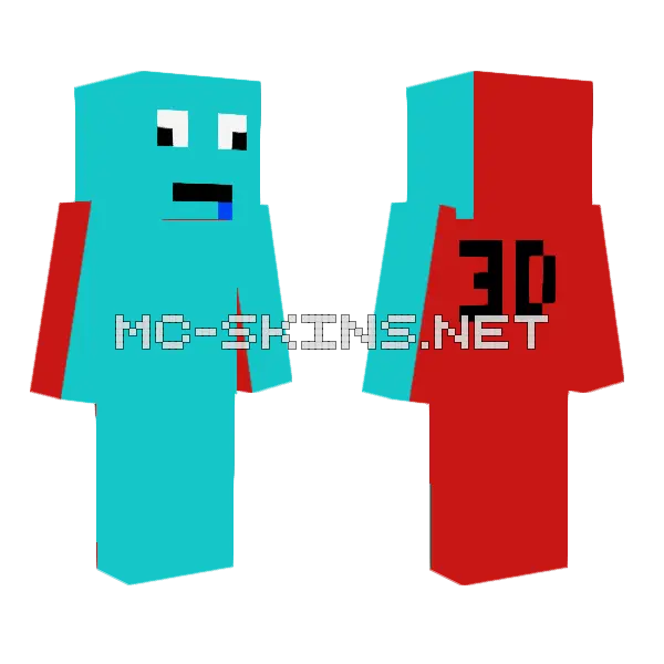 Anaglyph Skin Minecraft skin, front and back