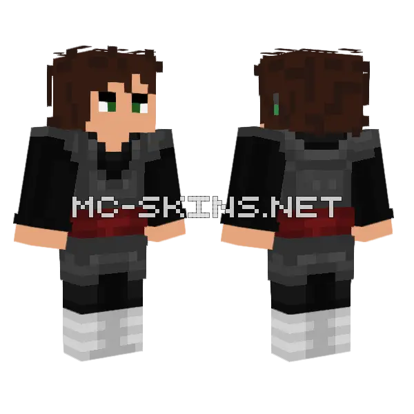 Anakin Black Minecraft skin, front and back