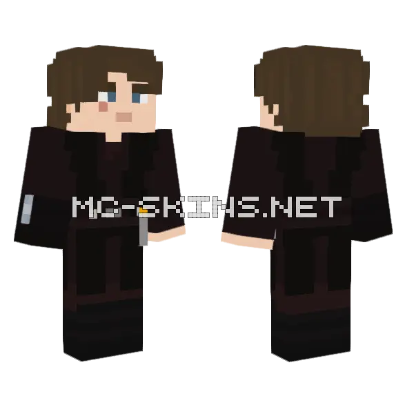 Anakin Skywalker Minecraft skin, front and back