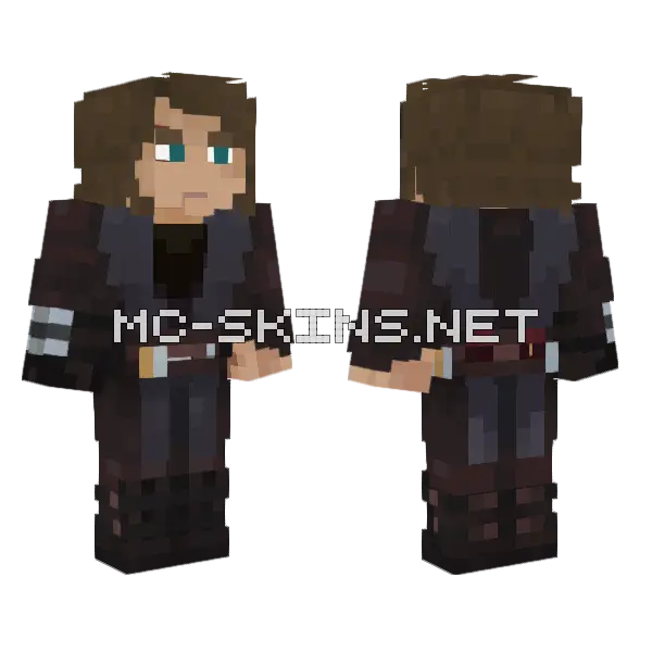 Anakin Skywalker Minecraft skin, front and back