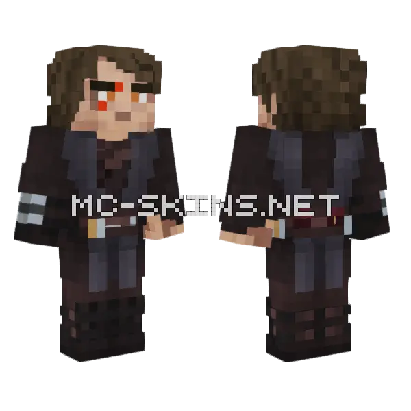 Anakin Skywalker Minecraft skin, front and back