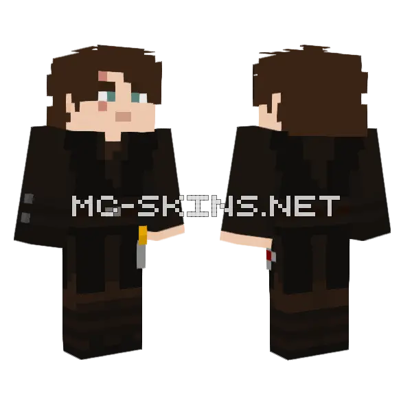 Anakin Skywalker Ep III V2 Minecraft skin, front and back
