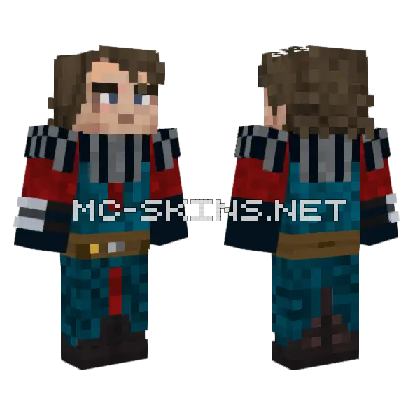 Anakin Skywalker Minecraft skin, front and back