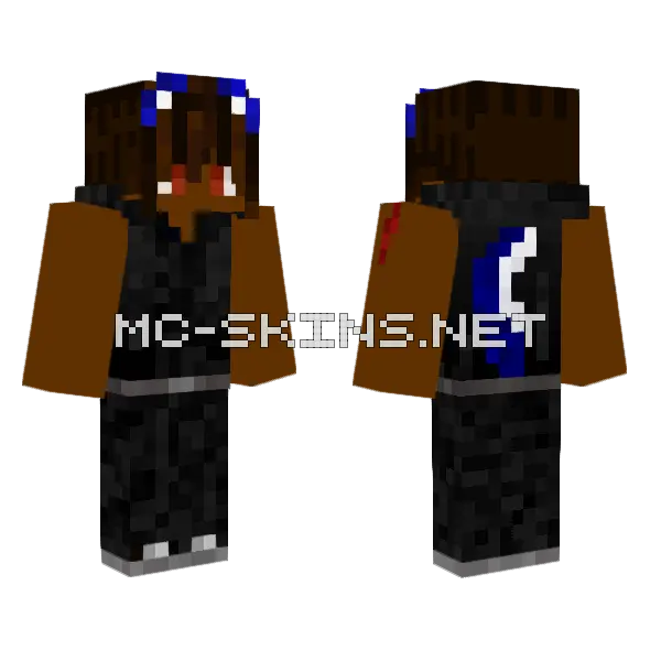 Anbu Waterwolf Minecraft skin, front and back