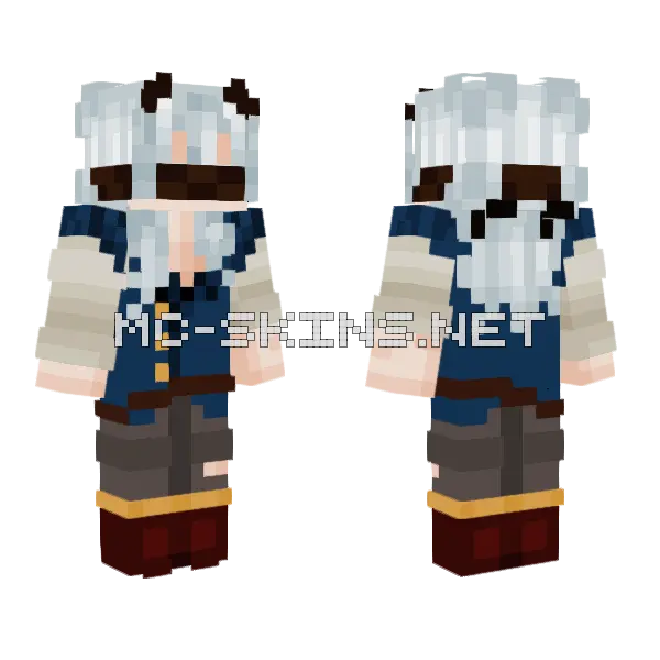 Andia Huiyi Pirate Au Minecraft skin, front and back