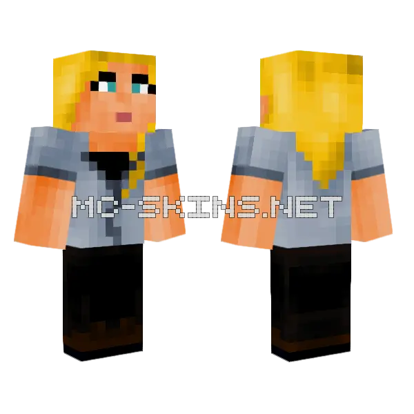 Andrea TWD Minecraft skin, front and back