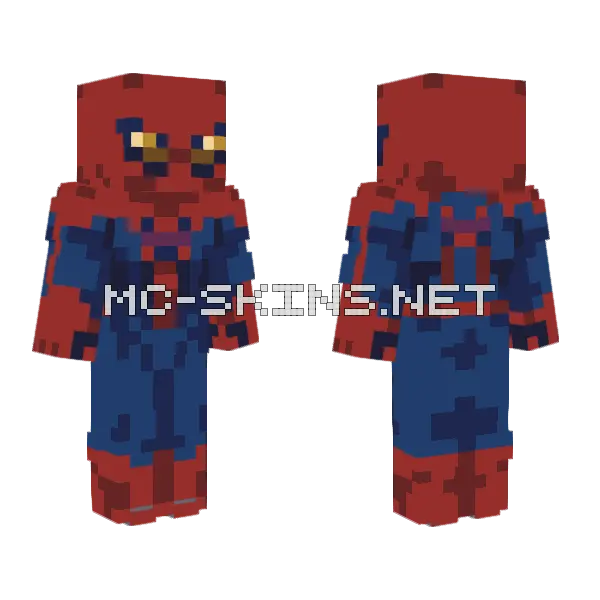 Andrew Garfield's Amazing Spider-Man Minecraft skin, front and back