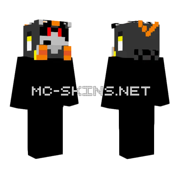 Android Shadow Plushie Minecraft skin, front and back