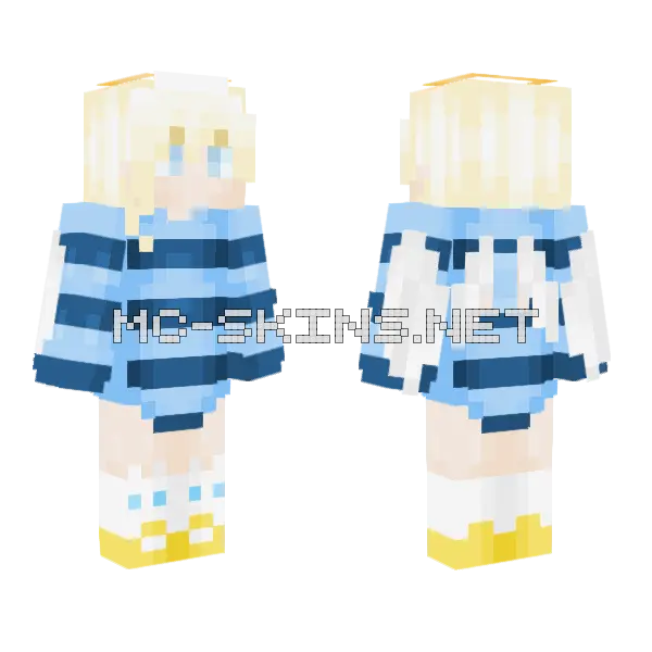 Angel Boy Minecraft skin, front and back