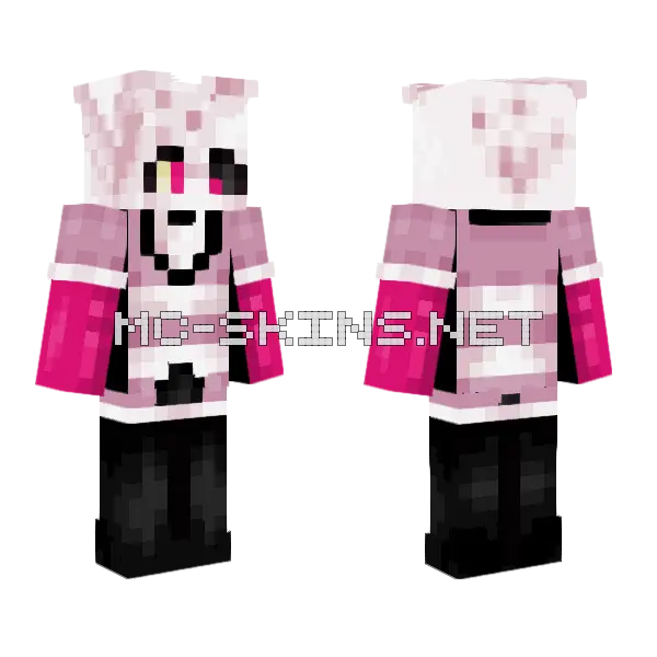 Angel Dust Minecraft skin, front and back