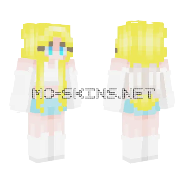 Angel With Halo Minecraft skin, front and back