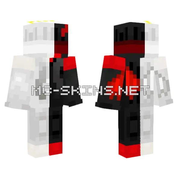 Angel x Demon Minecraft skin, front and back