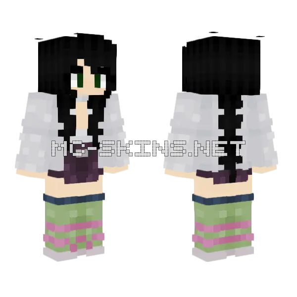 Angelica Mitsuri Minecraft skin, front and back