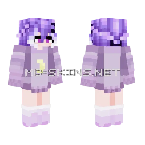 Angeline Pijama Minecraft skin, front and back