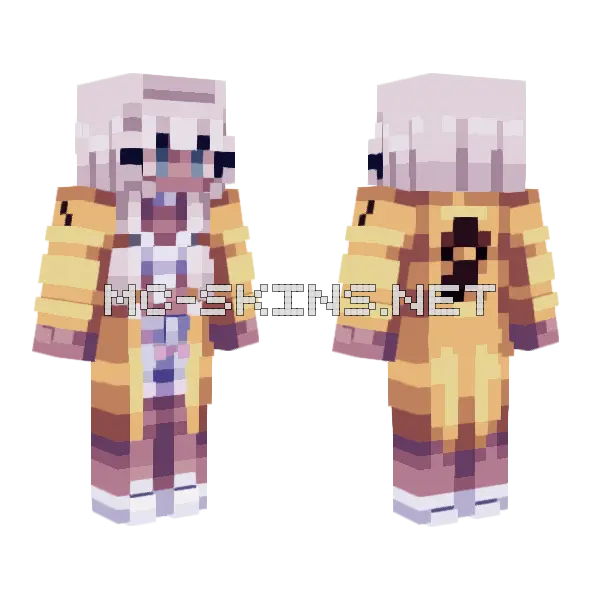 Angie Yonaga Minecraft skin, front and back