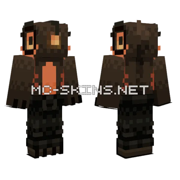 Angler Fish Minecraft skin, front and back