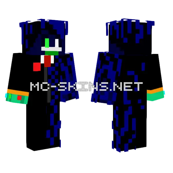 Angry Crox Minecraft skin, front and back