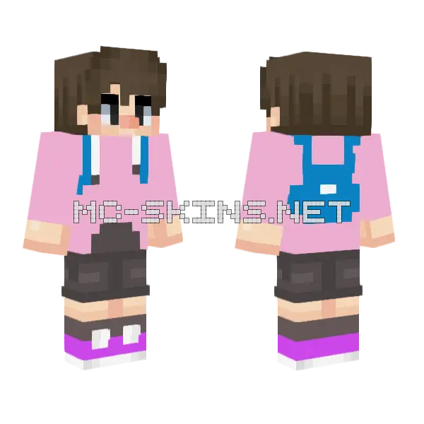 Animal Crossing Villager Minecraft skin, front and back