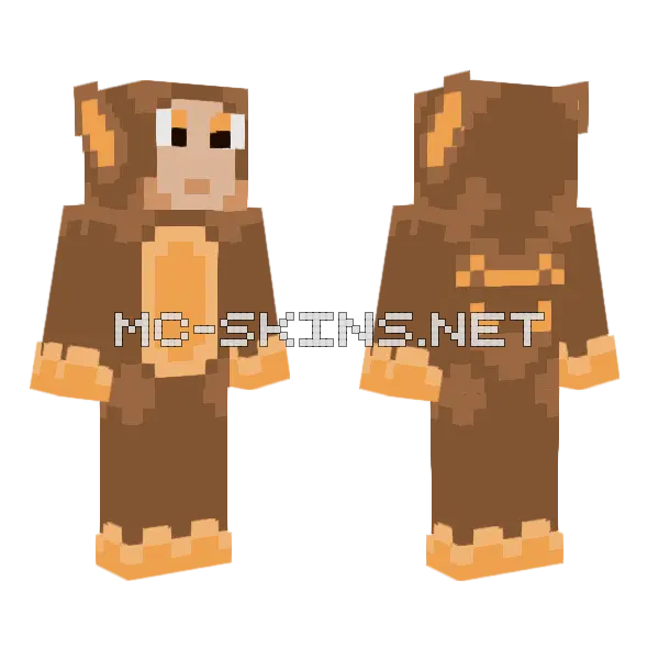 Animal Fire Human Minecraft skin, front and back