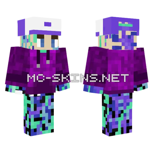Animation Dash Minecraft skin, front and back