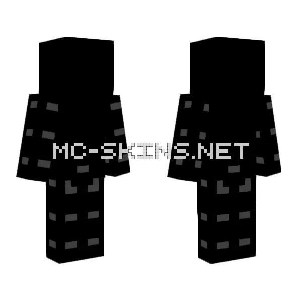 Animatronic FNAF Base Minecraft skin, front and back