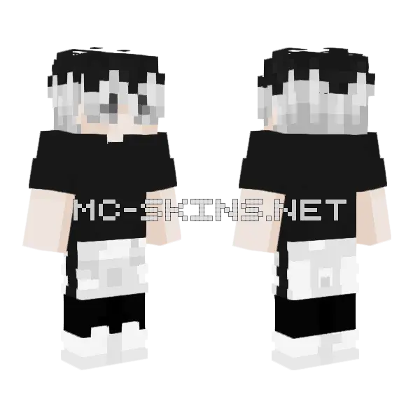 Anime Boy Minecraft skin, front and back