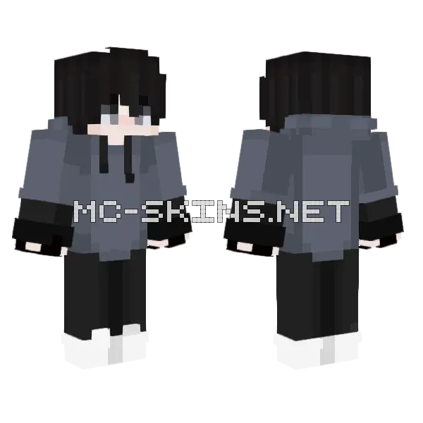 Anime Boy Glove Addition Minecraft skin, front and back