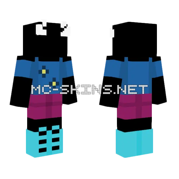 Anime Demon Lenz Merchandise Minecraft skin, front and back