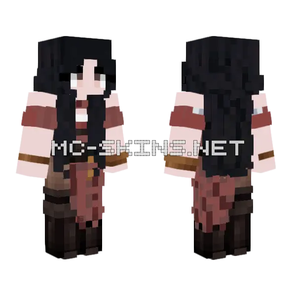 Anime Girl Outfit Minecraft skin, front and back
