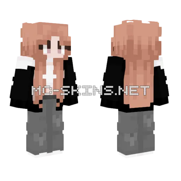 Anime Girl Skin Minecraft skin, front and back