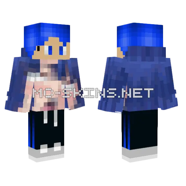 Anime Shirt Girl Minecraft skin, front and back