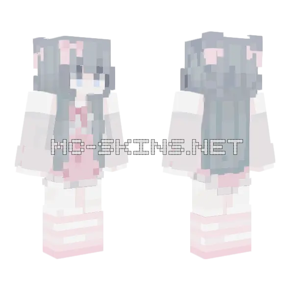 Anjy Cute Girl Minecraft skin, front and back