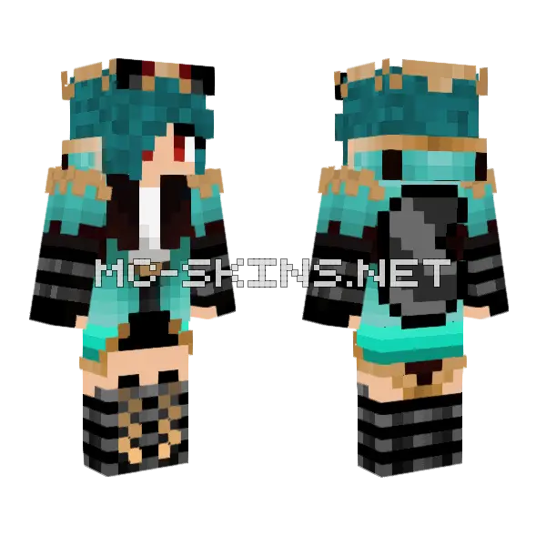 Anna Pirate Minecraft skin, front and back