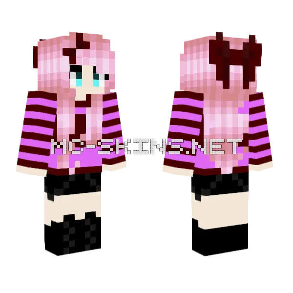 Annie Minecraft skin, front and back