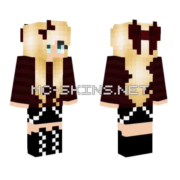Annie Minecraft skin, front and back