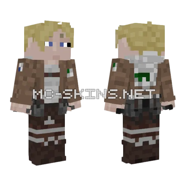 Annie Leonhart Attack on Titan Minecraft skin, front and back