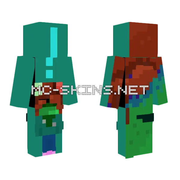 Announcement Skin 100 Follows Minecraft skin, front and back