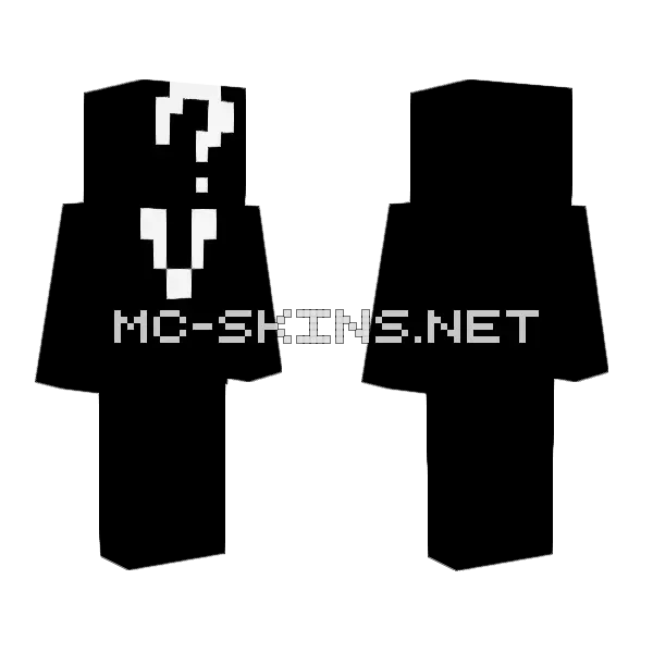 Anonymous Skin Minecraft skin, front and back