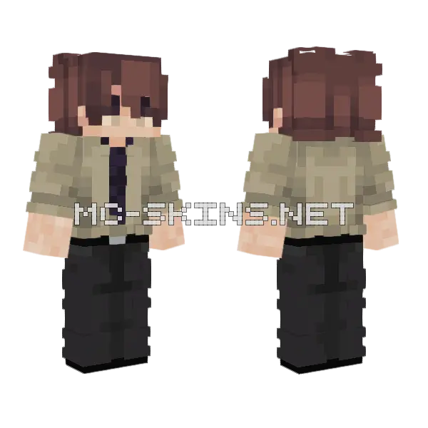 Another 9 5 Minecraft skin, front and back