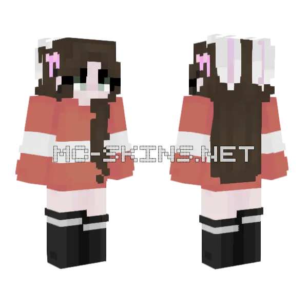 Another Bunny Skin Minecraft skin, front and back
