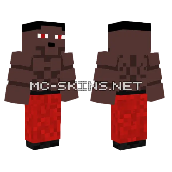 Another OC Shirtless Minecraft skin, front and back