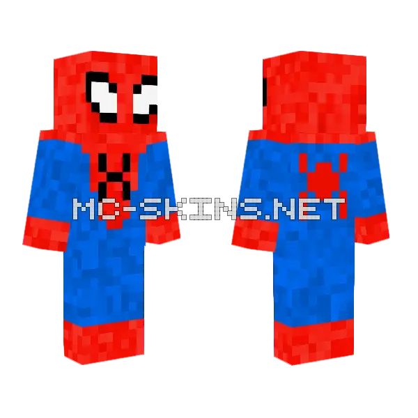 Another Spider-Man Minecraft skin, front and back