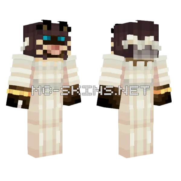 Antfrost Daisy Dragons Minecraft skin, front and back