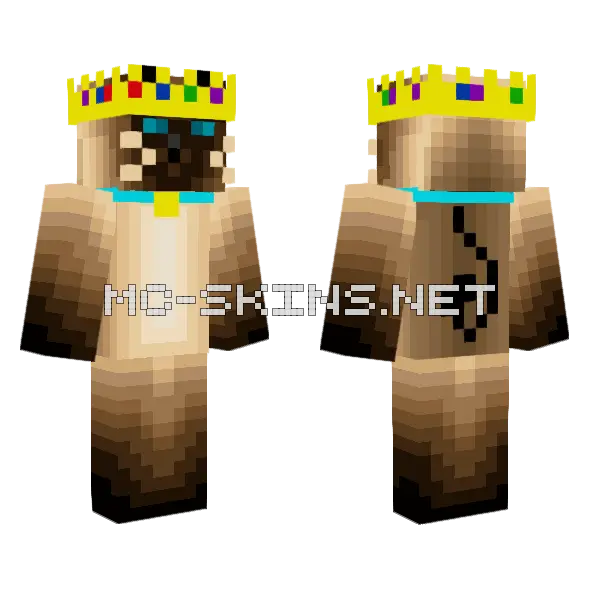 Antfrost Royal Minecraft skin, front and back